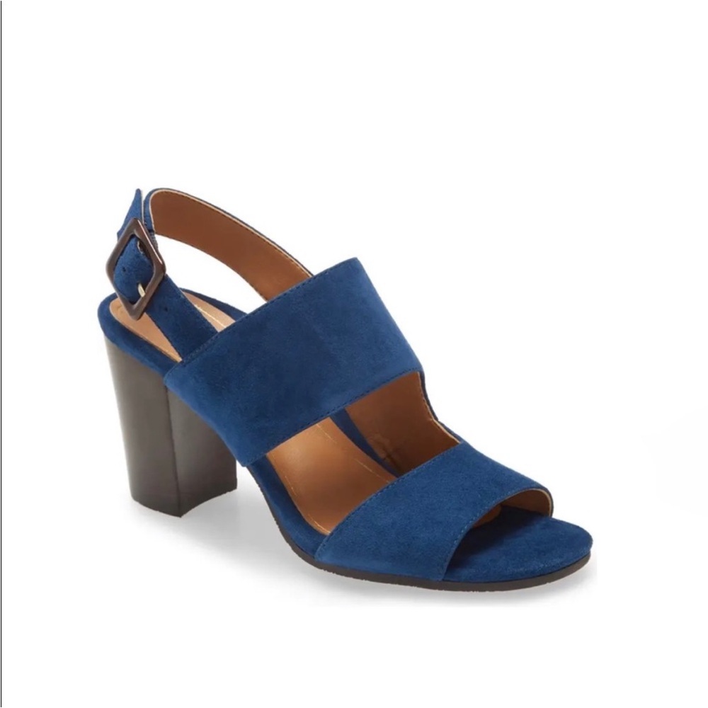 Vionic Bianca Dark Blue Suede Sandal Size 7